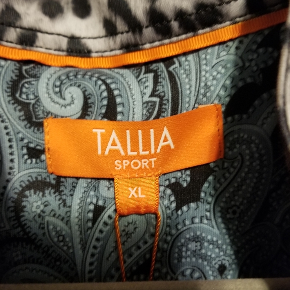 NWT Tallia Sport Track Jacket Leopard Print Track Full Zipper Size XL - Picture 4 of 7